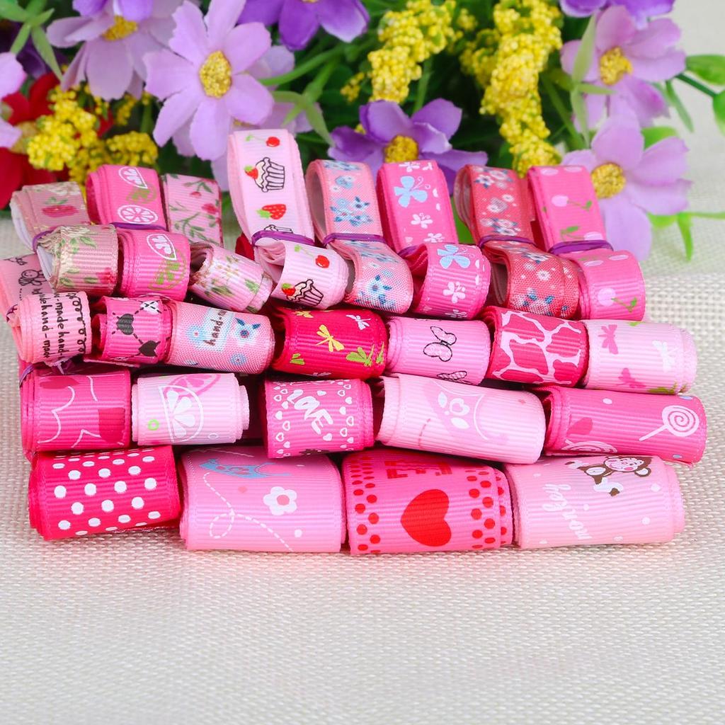 Репсовая лента с принтом в горошек, бантик для волос, вечерние рождественские свадебные украшения, ткань для шитья своими руками