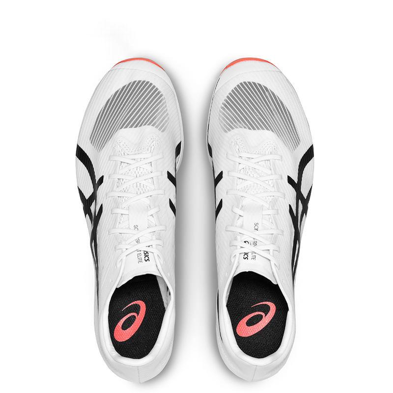 Asics Sonicsprint Elite 3 Кроссовки Унисекс с Толстой Подошвой, Универсальные Низкие, для Спринта, Белые 1093A219-100
