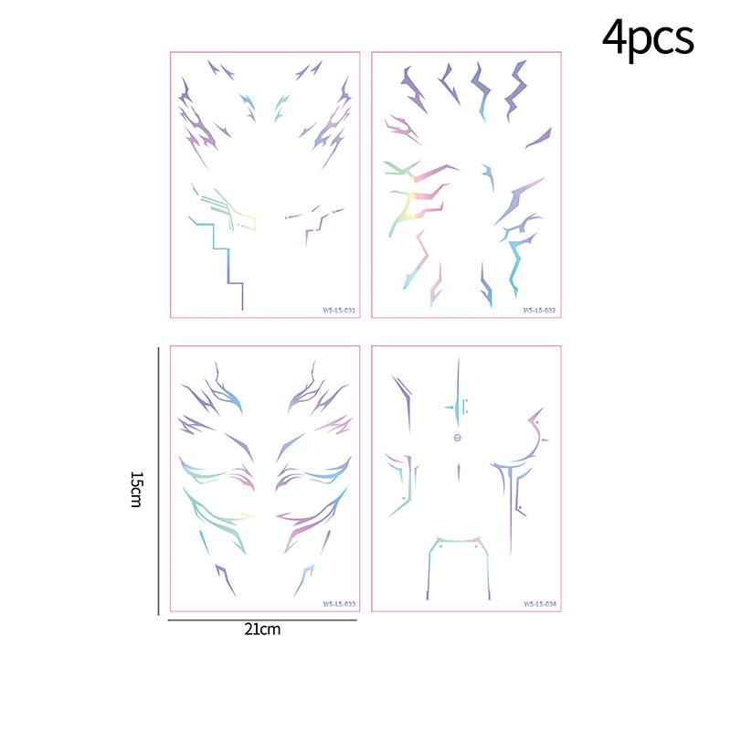 Kpop Демон Люми Наклейки-Татуировки Косплей Наклейки на Тело Саджа Мальчики Темный Набор Татуировок Наклейки Подарки на День Рождения Косплей Реквизит