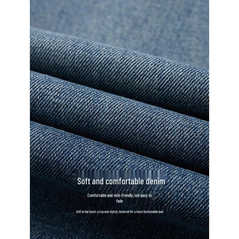 Женские ретро джинсы с высокой талией и широкими штанинами - Синие, стройнящие, больших размеров (Весна/Осень 2025)