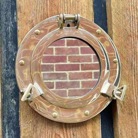 Морской латунный иллюминатор Зеркало Настенное украшение для дома Портовое отверстие Морская тема Морское зеркало