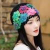 Breathable Hollow Baotou Cap Hand-Knitted Painter Hat Artistic Crochet Beanie Cap  Spring