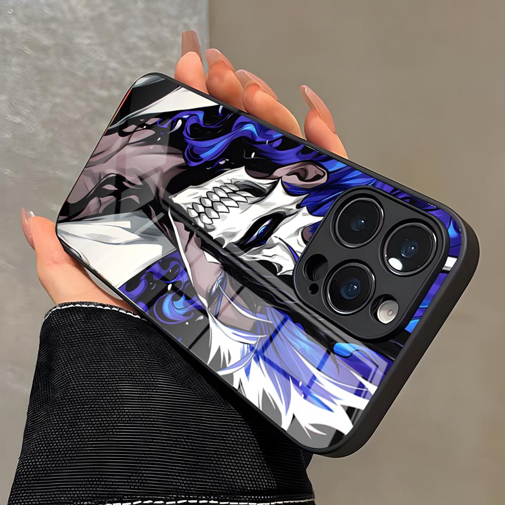 Bleach Grimmjow Anime Phone Case For IPhone 17 Pro Max 16 15 14 Pro Max 13 11 X Xs Xr 8 7Plus Glass Cover