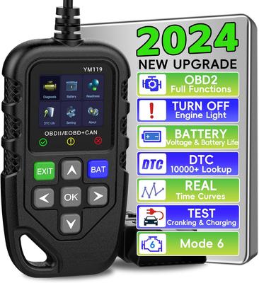 Диагностический сканер OBD2, улучшенный считыватель кодов Check Engine со сбросом OBDII/EOBD, диагностические сканеры CAN для всех транспортных средств после 1996 года