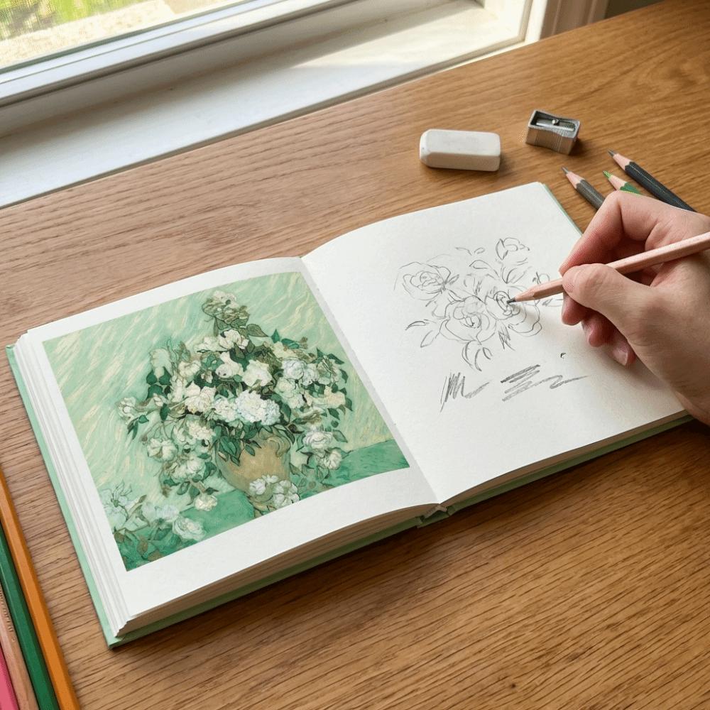 Квадратный скетчбук 96 листов Книга для набросков Высококачественная мини-книга для рисования Практика рисования