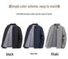 Мужская куртка на молнии в стиле business casual - Однотонная, простой дизайн, для весны/осени