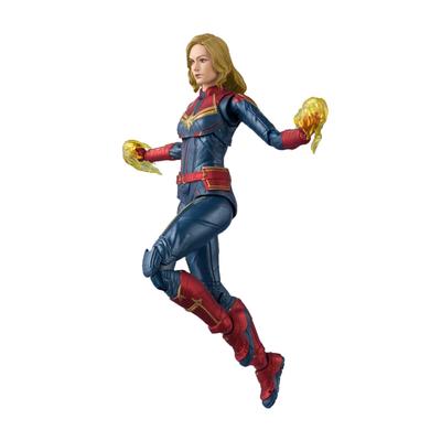 SHFiguarts Капитан Марвел, подвижная фигурка, окрашенная из ПВХ и АБС, размером около 150 мм