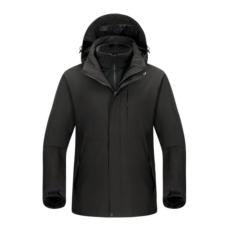 Men Women 3-in-1 Waterproof Windproof Hiking Jacket With Removable Fleece Liner Camping Outdoor Travel