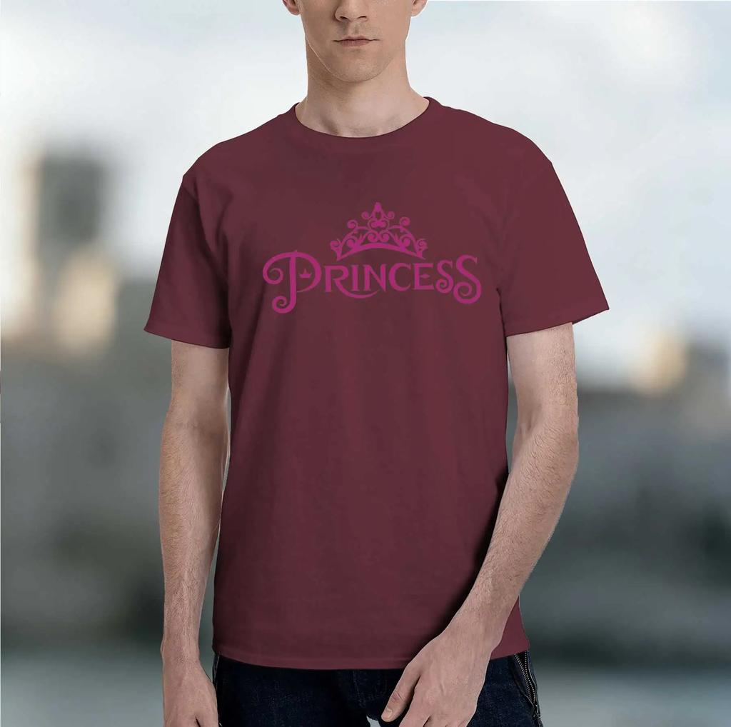 Princess 2026 New Fashion Heavyweight Hot Selling Retro Printed Pattern Fun Round Neck Tshirt For Daily Comfort