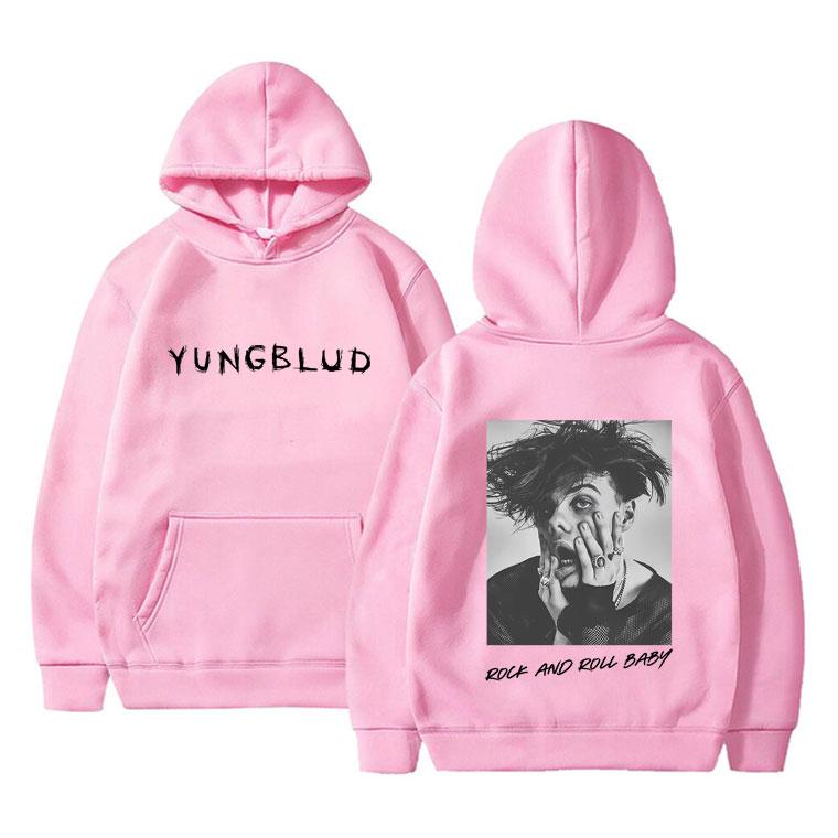Singer Yungblud Face Graphic Hoodie Men Women Casual Vintage Streetwear Men's Fashion Gothic Sweatshirt Male Oversized Hoodies