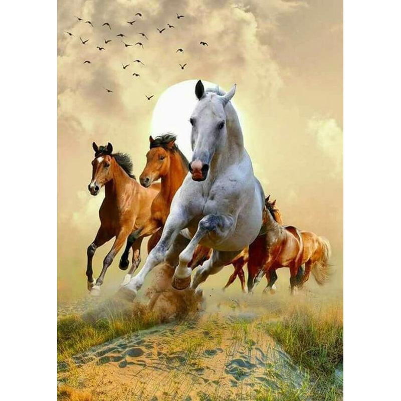 Diy Лошадь 5D алмазная живопись полная круглая дрель вышивка крестиком горный хрусталь животное живописная Алмазная вышивка мозаика домашний декор