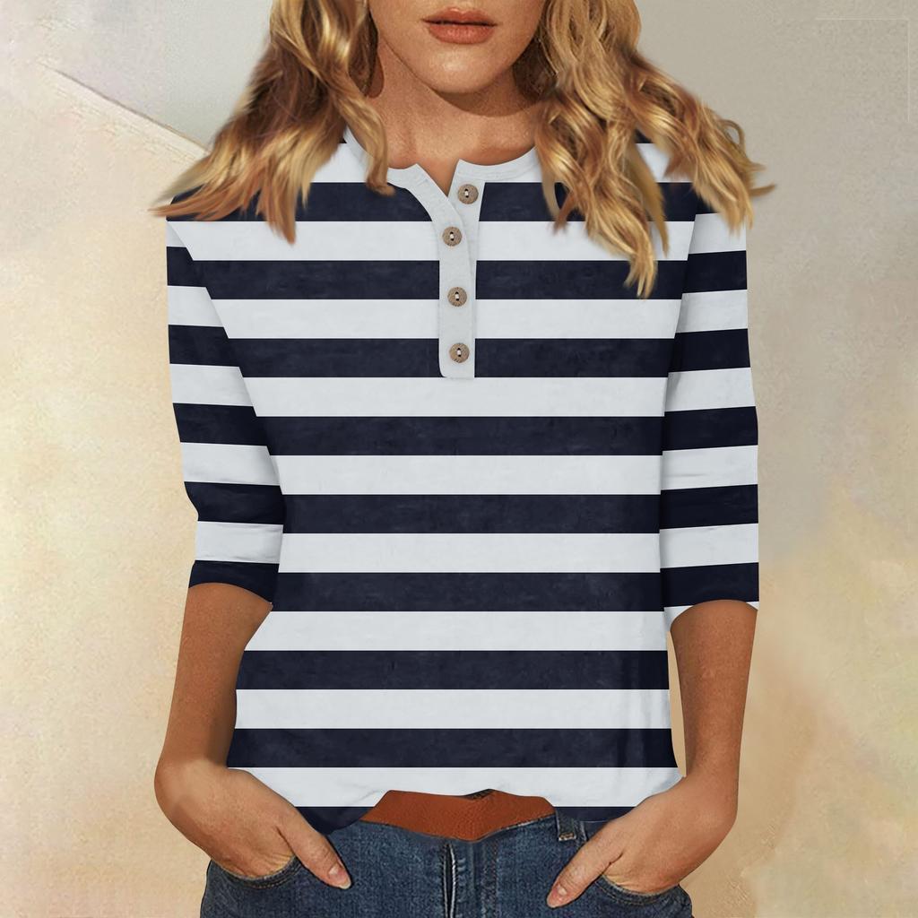 Женские футболки с милым принтом, блузки, повседневные базовые топы больших размеров, пуловеры для рубашек с рукавами 3/4