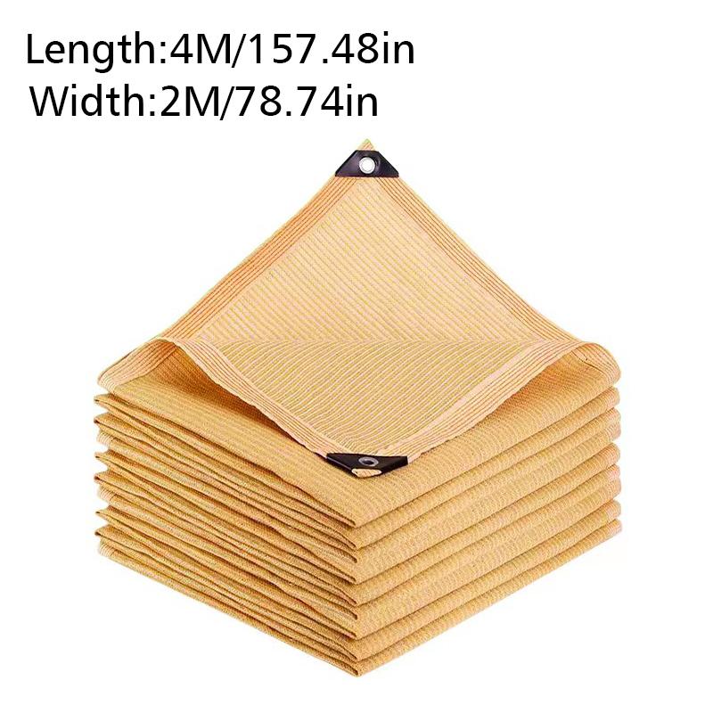 1шт армированная летняя подшитая ткань солнцезащитного козырька теплоизоляционная сетка с люверсами бежевый прочный бежевый