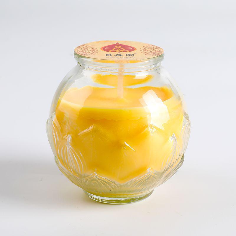 Лампада-лотос из топленого масла для подношения Будде - Доступна с длительностью горения от 1,5 до 24 часов