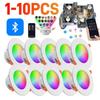 1-10 шт. Умный светодиодный потолочный светильник 10 Вт, Bluetooth-лампа, RGB-лампа, дистанционное управление через приложение, изменение цвета света для Google Home