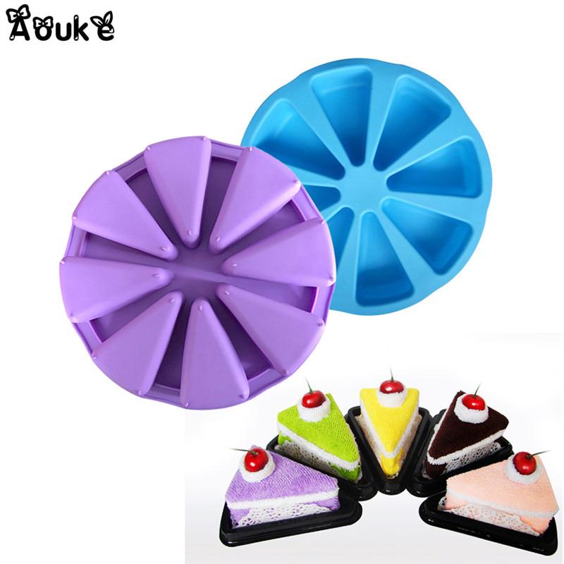 Силиконовая форма с 8 отверстиями, треугольная форма для хлеба, печенья, помадки, формы для шоколадного пудинга, инструменты для выпечки