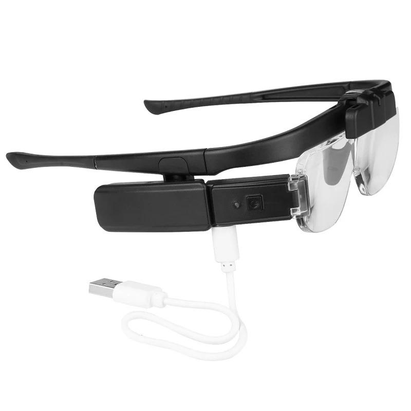 Headband Magnifier Glasses Led Light Magnifying Eyeglass 1.5x 2x 2.5x Magnifiers Lenses Eyewear For Watch Repair Reading Sewing