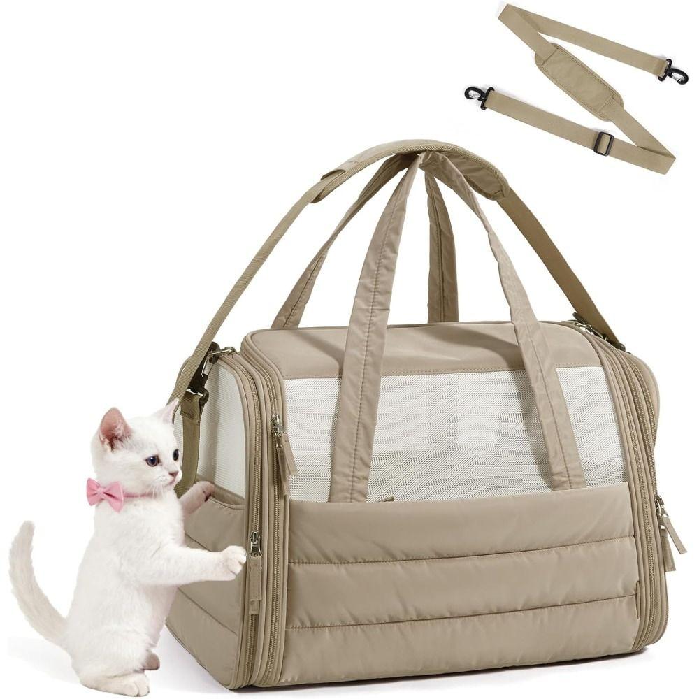 Quilted Cat Carrier Soft-Sided Dog Carrier New Pet Carrier for Small Medium Cats Dogs