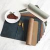 Yousheng Faux Leather Placemat Coaster Dining Table Heat Insulation Pad Dual Side Waterproof Placemat for Kitchen Countertops Dining Tables