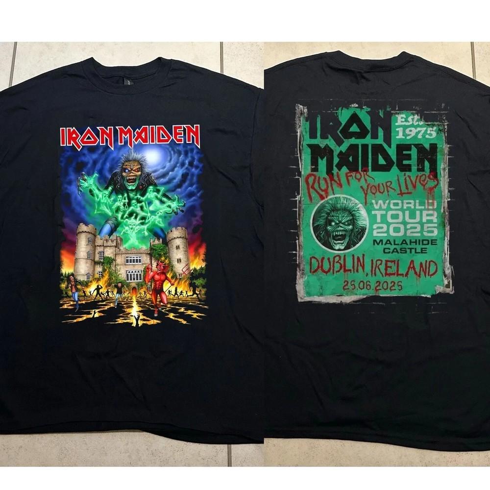 IRON MAIDEN Dublin Tour 2025 Футболка Run For Your Lives Ирландия 25 Irland World Унисекс Футболка