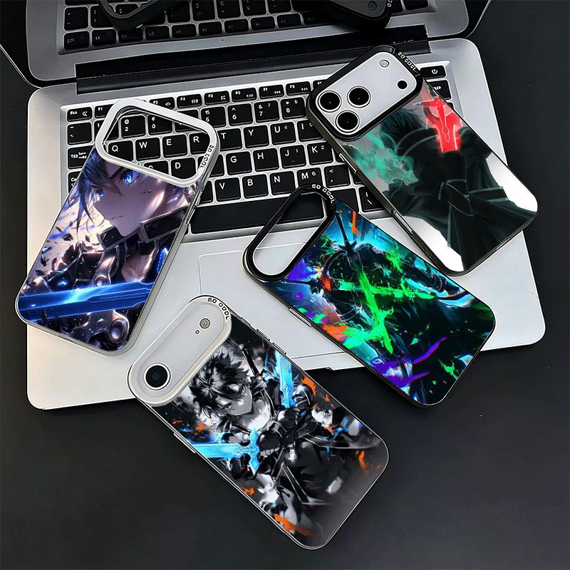 Чехол для телефона Sword Art Online Kirito Ударопрочный для iPhone 17 Air 16 16E 15 Pro Max 14 Plus 13 Mini 12 Задняя крышка Противоударный Fundas
