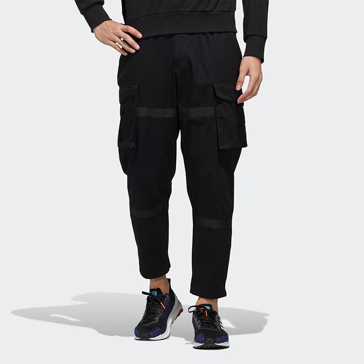 adidas Брюки карго мужские черные умеренные GL0394