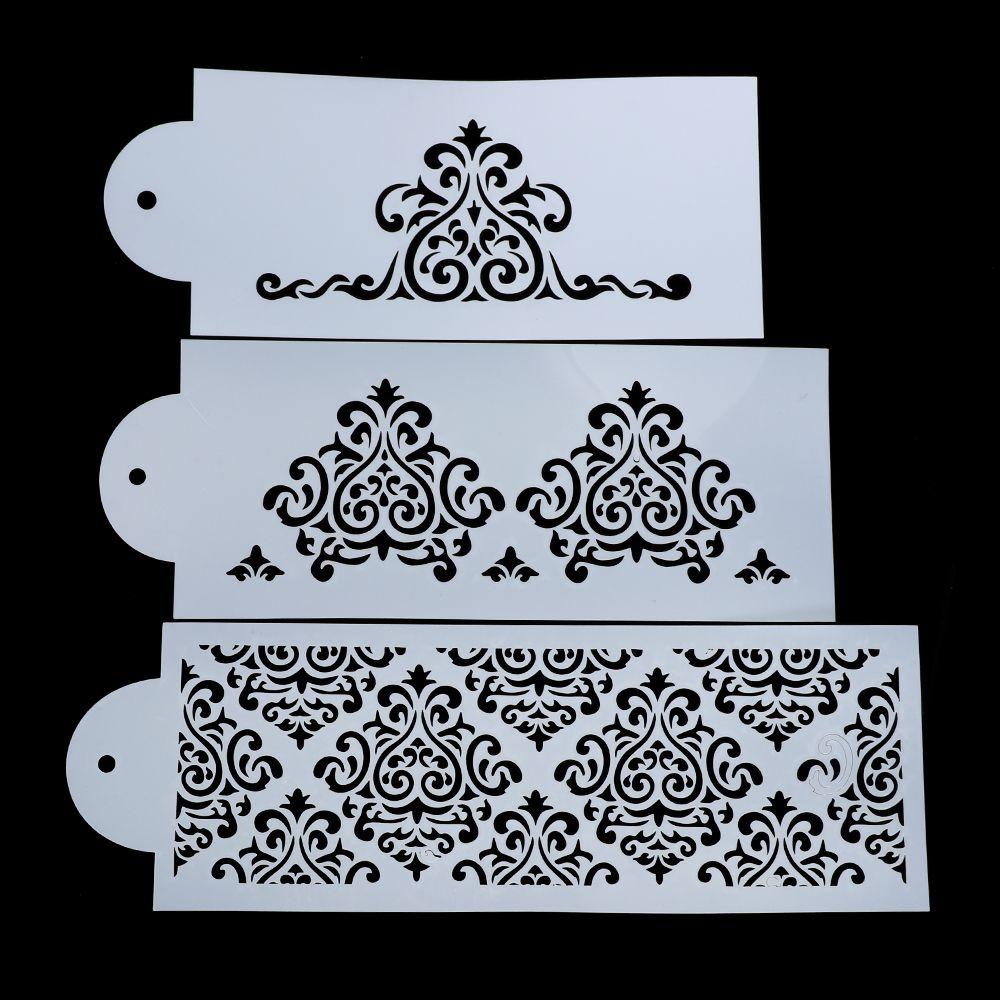 Изготовление шаблона своими руками Сахарная мастика Кружевная кайма для торта Трафарет для кекса Инструмент для украшения торта Форма для мастики