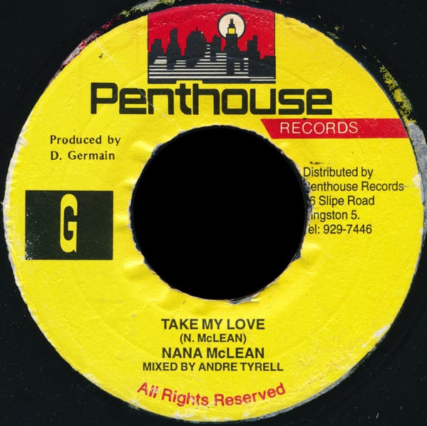 7-дюймовая пластинка NANA MCLEAN Take My Love NONE Penthouse Recor Ямайка Регги Ска Даб Б/у