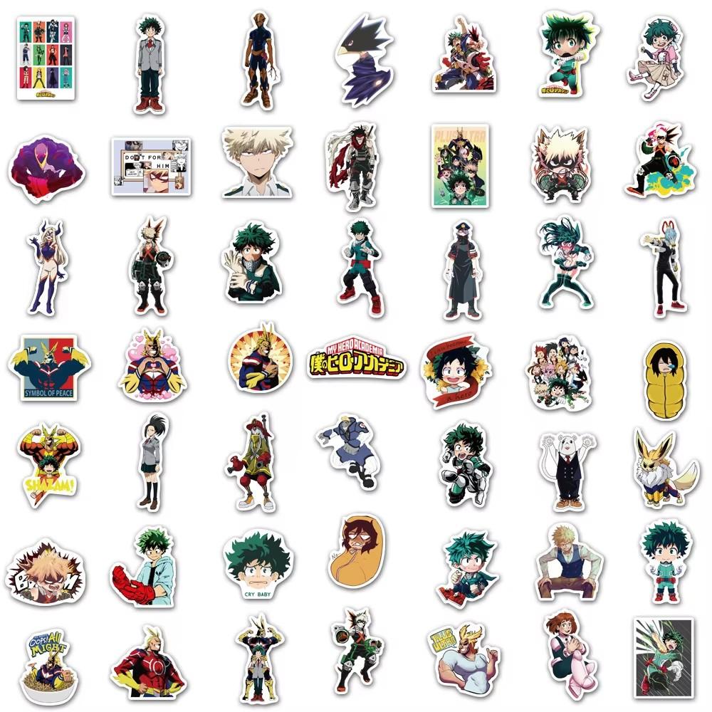 1050 100 шт. Наклейки Моя геройская академия Деку Японское аниме Boku No Hero Academia Наклейка Бакуго Кацуки Всемогущий Наклейка Игрушка