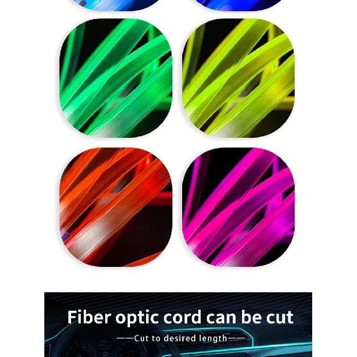 22 Режима 20 Цветов 1-5 м Автомобильная USB RGB Светодиодная Лента Салонная Атмосферная Подсветка Ручное Управление Невидимая Оптоволоконная Атмосферная Лампа