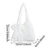 Elegant Travel Embroidery Lace Shoulder Bag Korean Style Large Capacity Women Sweet Tote Bag with Ribbons