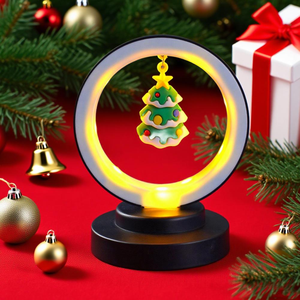 Christmas Night Light Decoration Hanging Santa Claus LED Table Lamp Holiday Party Home Bedroom Desktop Decorative Light