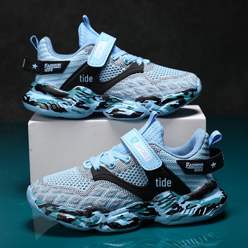 Дышащая спортивная обувь для мальчиков: Детские сетчатые кроссовки для весны/лета