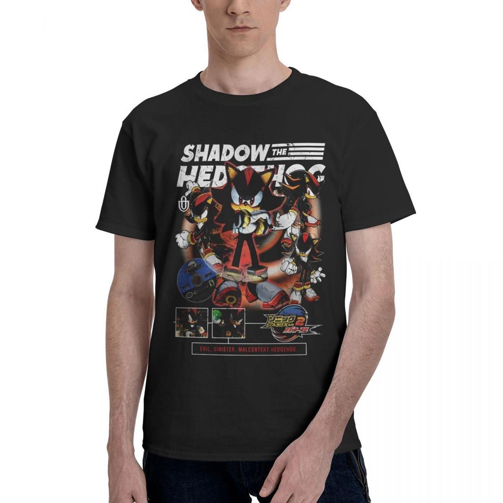Hedgehogg Shadow T Shirts for Unisex Unisex 100% Cotton Creative T-Shirt Crew Neck Cartoon Game Tee Shirt Short Sleeve Tops 6XL