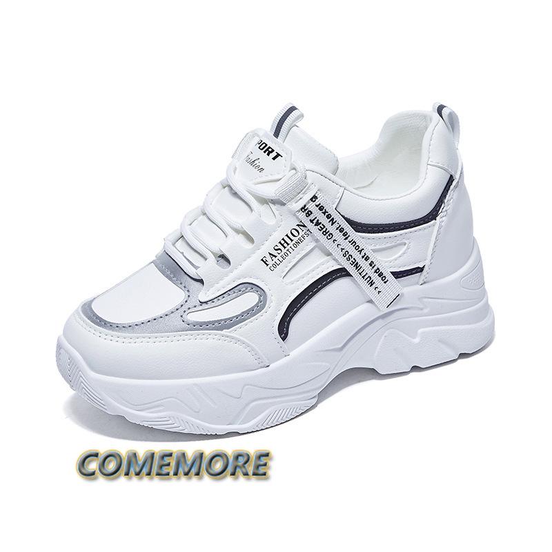 Кроссовки весна-осень для женщин на платформе со шнуровкой, роскошные дизайнерские вулканизированные кроссовки для бега, спорта, тенниса, женские, повседневные, с круглым носком