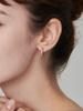 Серьги-гвоздики 14K "Волна" с кубическим цирконием (Золотая булавка) ELGPEE395