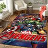 1 шт. Коврик для пола Marvel Мстители Супергерои, Нескользящий коврик, Дизайн с персонажами мультфильмов, Мягкий велюр, Декор для комнаты, Моющийся