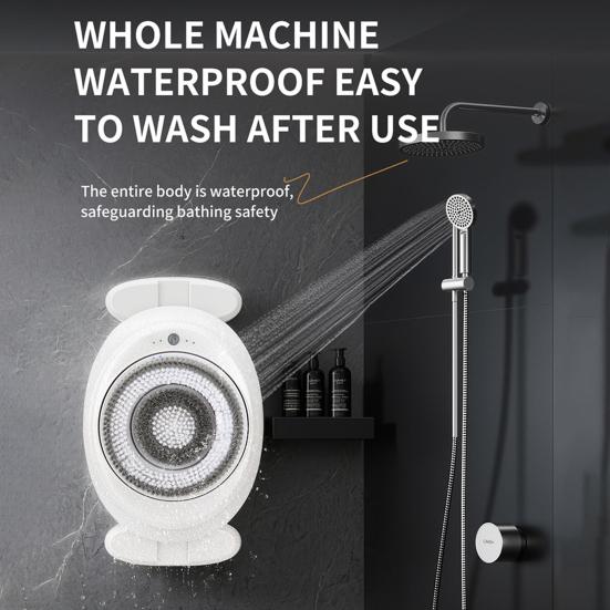 Автоматическая щетка для спины Электрический эксфолиатор и массажер для тела Настенная водонепроницаемая душевая щетка для глубокой очистки