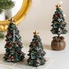 Mini Desktop Resin Small Christmas Tree Ornament Christmas Atmosphere Decoration Gift Ins Po Props Holiday Decoration Supply