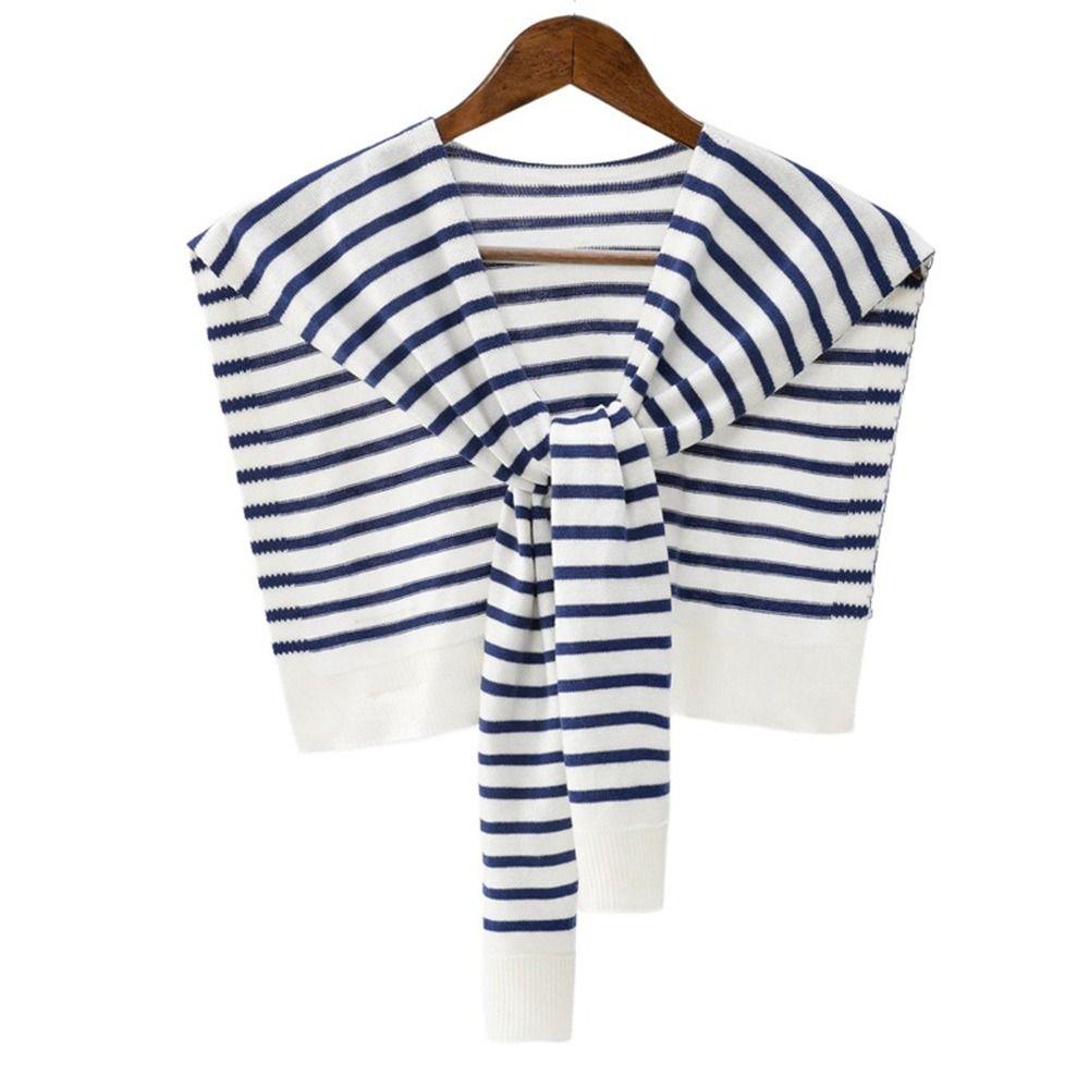 Neck Guard For Women For Men Stripes Wraps Korean Style Scarves Knitted Shawl Female Wool Scarf