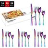 16/20/24-Piece Tableware Set Four Main Pieces Steak Knife, Fork and Spoon New Gift Box Suit