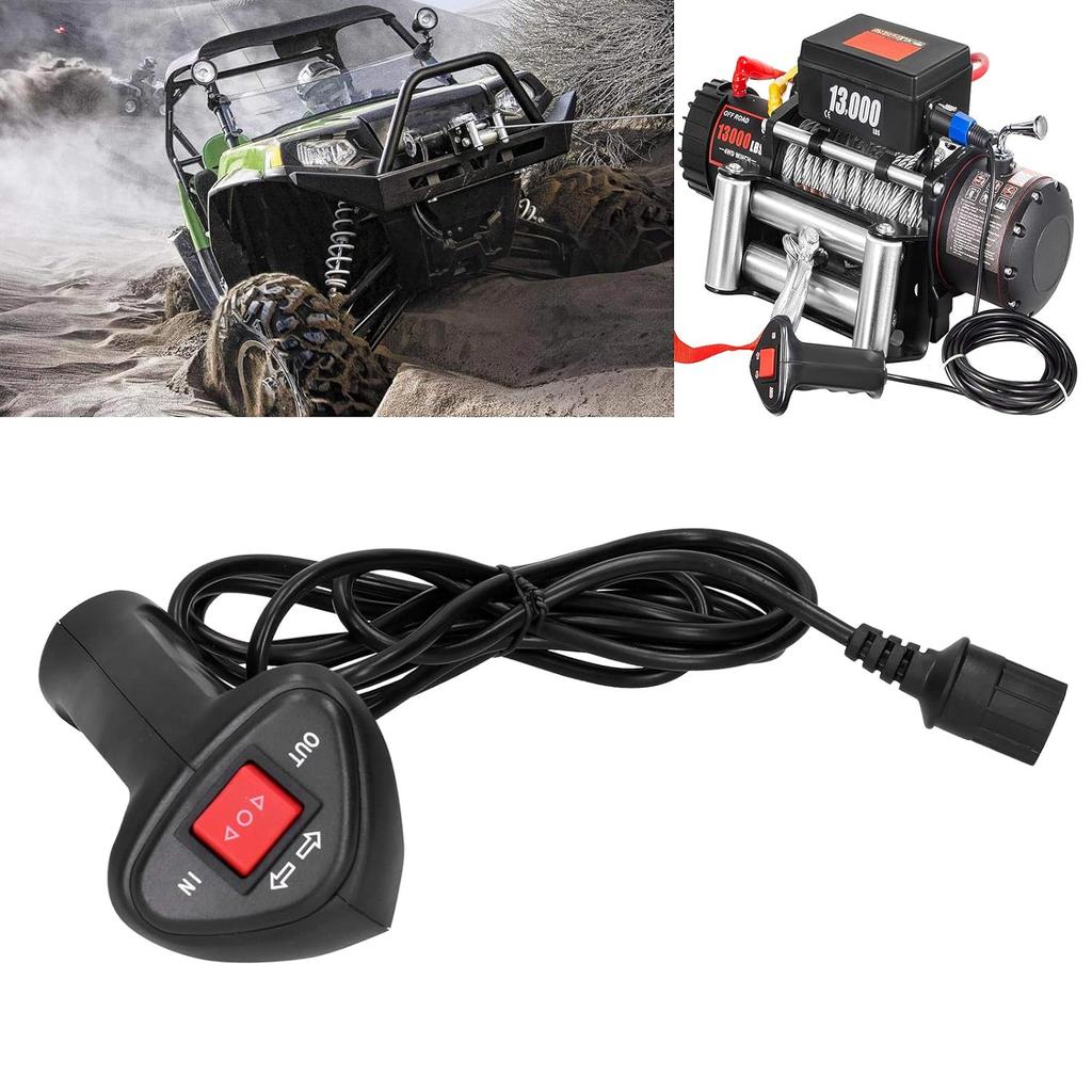 Winch Controller, Universal Electric Winch Remote Control with 9.2ft Cable for Car Off Road Vehicle