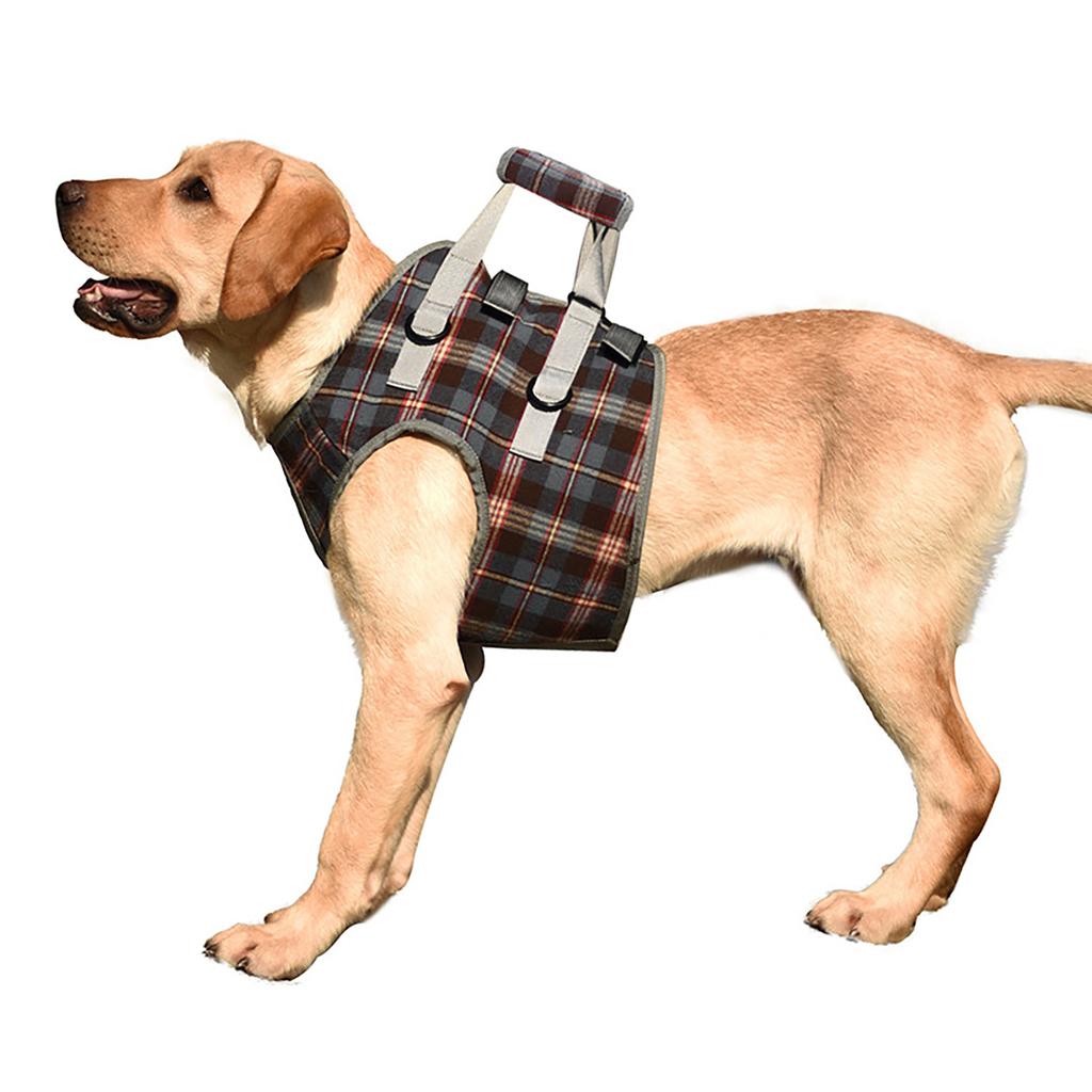 Подъемный жилет для собаки Профессиональный Регулируемый Дышащий Вспомогательный Пояс Стропа-помощник для Собак-инвалидов Очень Пожилых Собак Синяя Клетка