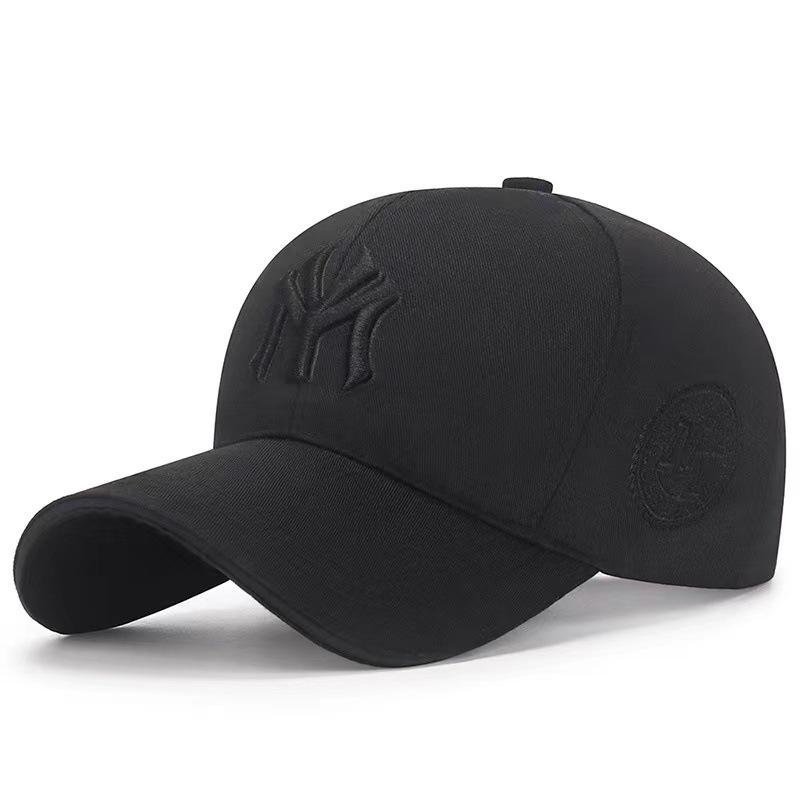 Korean Style Women's Duckbill Cap with "MY" Embroidery - Spring/Autumn Fashion, Casual Baseball Hat for Outdoor Sunshade.