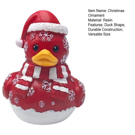 Рождественское украшение Утка Снеговик Форма Смола Фигурка Рождественская елка Утка Фигурка Праздничное украшение стола