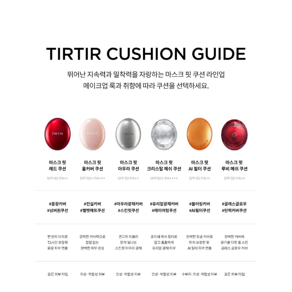 TIRTIR Mask Fit All-Cover Mini Cushion 4.5г SPF50+ PA+++ (27 цветов)
