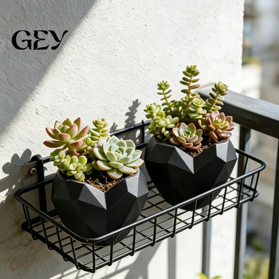Fun Shaped Flower Pot Geometric Heart Shape Flowerpot, Decorative for Indoor Cute Succulents Outdoor, Creative Love Planter Home Garden Balcony