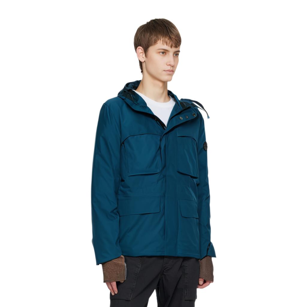Timberland Windproof Warm Multi-Pocket Hooded Cotton Jacket Men Outerwear Medium-Blue A5TPNBZ4
