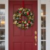 With LED Light Door Hanging Garland Simulated Pine Branches Front Door Wall Decorations  New Year