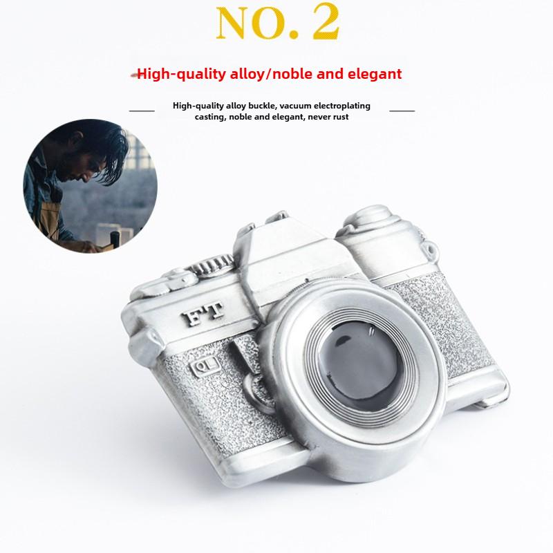 Ремень в стиле арт-стиля, мужской кожаный ремень для камеры, ремень для повседневных брюк в стиле панк